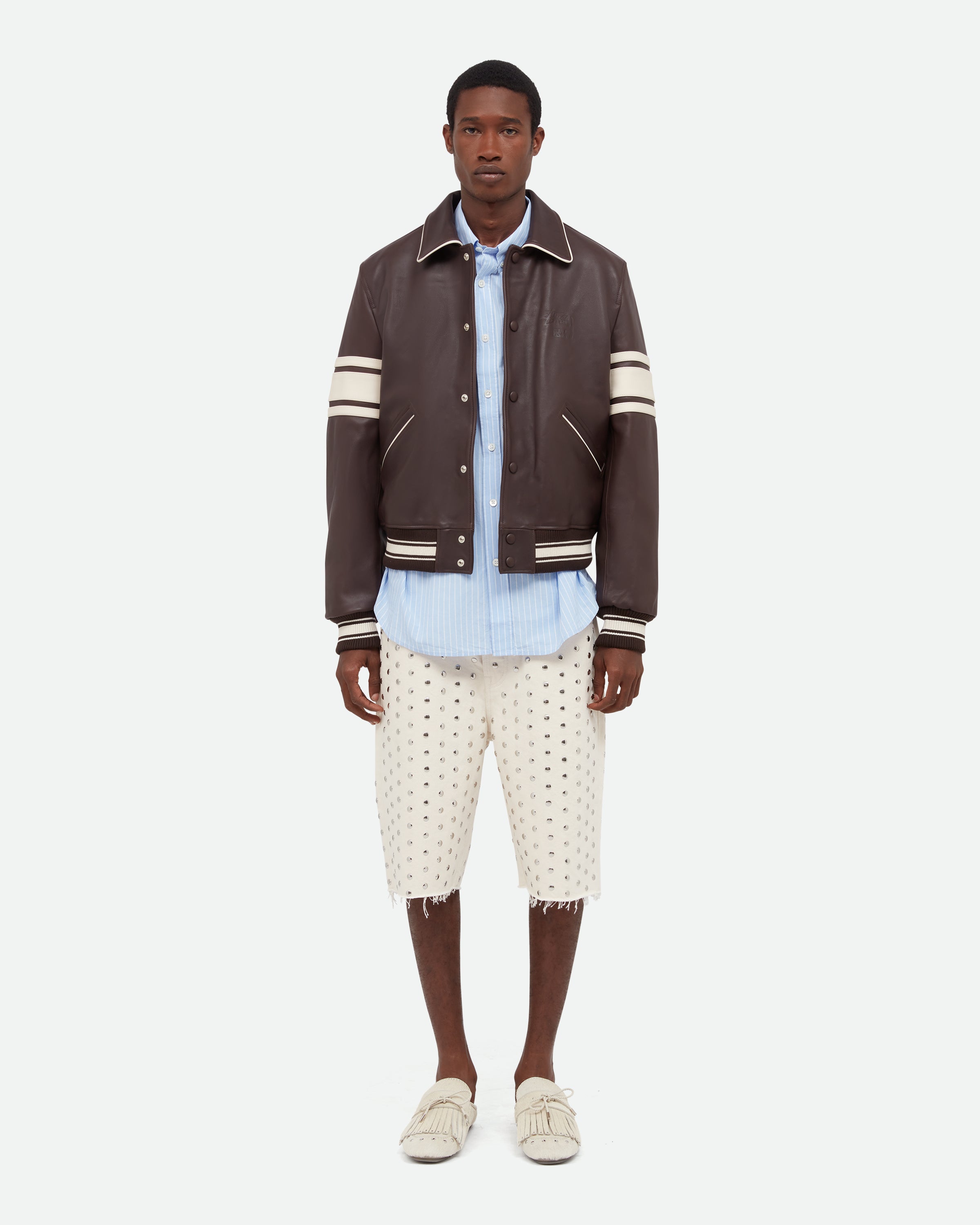 Wales Bonner x Stüssy Leather Varsity Outerwear Wales Bonner